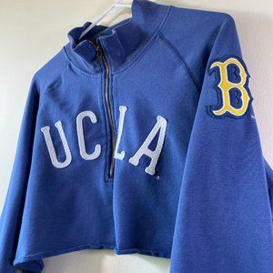 '47 Forty Seven Brand Women's UCLA Cropped Sweatshirt with Zipper, Size XL